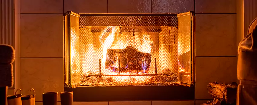 Mendota Hearth Landscape Fireplace Installation in Westmont, Illinois